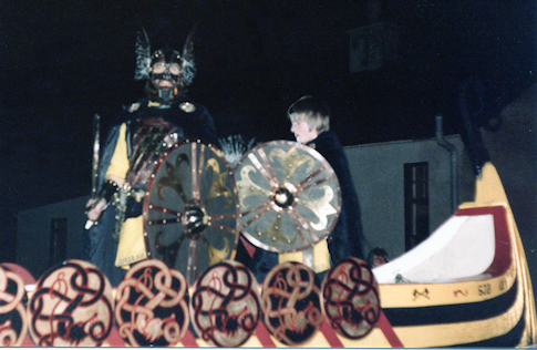 Jarl and son in the galley