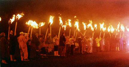 Torchlit procession