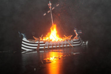 Galley ablaze