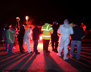 Lighting the torches