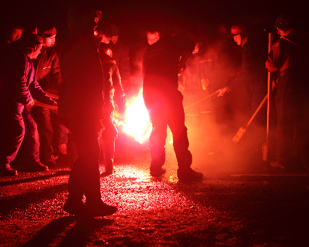 Lighting the torches