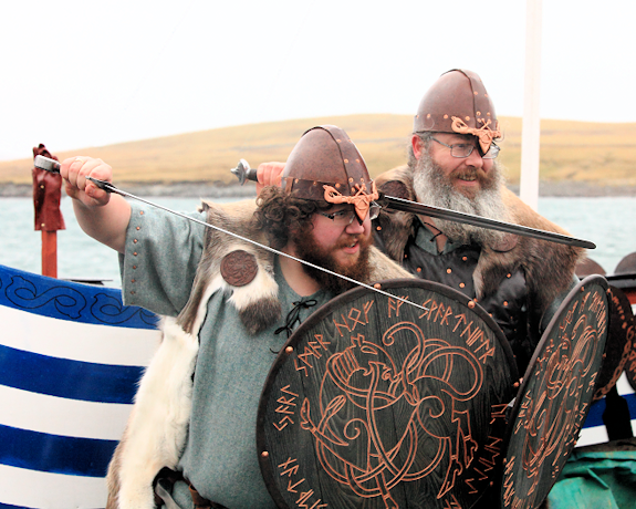 Daryl Titcomb with his father the Jarl