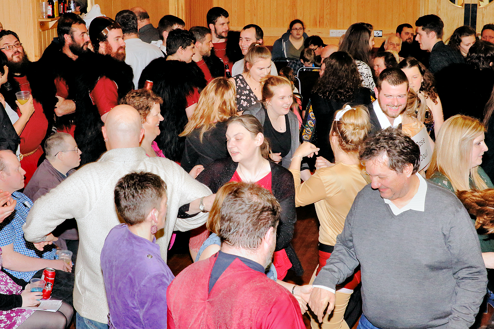Dancing in a packed Hillswick Hall
